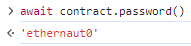 password는 7123949가 아니라 'ethernaut0' 입니다.