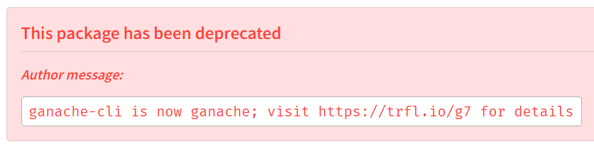 deprecated...?